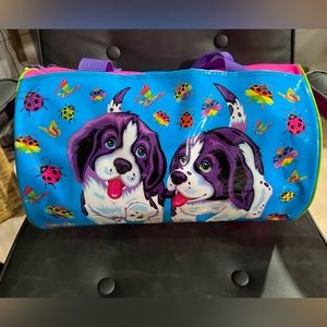 RARE Vintage Lisa Frank Violet and Velvet puppies duffle
